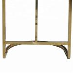 Gold Plated Vintage Leather Bar Chairs Bar Stool With Stainless Steel Legs