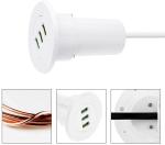 Office Desktop Usb Charger Station Hidden 3 Ports Fast Charging Ac Adapter Usb 3