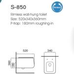 Bathroom Wall Mounted Toilet Ceramic Sanitary Ware With UF Toilet Seat