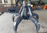 360 Degree Rotating Excavator Grab Attachment Five Cylinders Fingers Protective