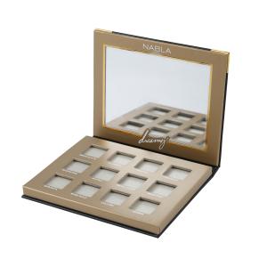 Magnetic Closure Empty Eyeshadow Palette Box Cardboard 12 Colors 27mm