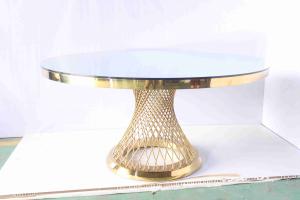 China Glass Top Round Dining Table Set Hotel Furniture Customized Size factory