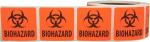 Biohazard Safety Labels 2 X 2 Inch Squares Adhesive Stickers Hard Hat Stickers,