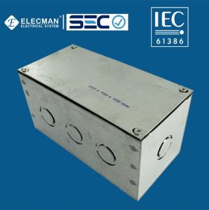China IEC 61386 Large Waterproof Steel Welded Electric Cable Junction Box 200*100*100mm factory