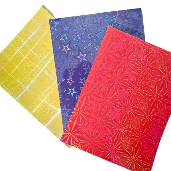 Pillar of Light Cold Holographic Lamination Vinyl Film Self-adhesive Sticker in Sheets and Rolls for Diy