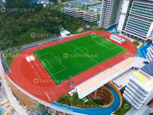 China Sandwich System Spray Coating Running Track For University Competition Stadium factory