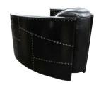 Aviator Stealth Pilot Black Aluminium And Black Leather Chair