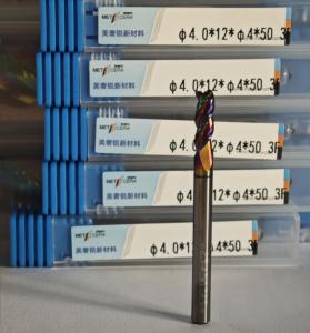 China MAE PLUS 4mm Diameter Solid Carbide End Mill For Non-ferrous Metal Machining Φ4.0x12x4Dx50mm factory