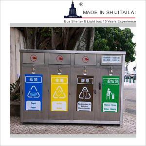 China OHSAS18001 Four Compartment SS Restaurant Trash Can factory