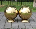 304 Large Hollow Steel Ball Inox Handrail For Stair Railing Golden polished
