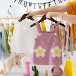 Children's Girls Corduroy Suspender Skirt Set