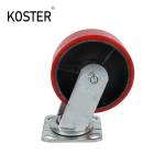 6" Heavy Duty Cast Black Iron Core PU Caster Castors and Universal Wheels for