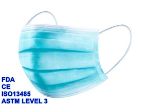 China ASTM EN14683 BFE PFE VFE 99 Tie On Surgical Mask factory