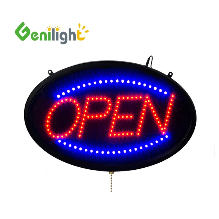 Vertical LED Open Sign 3 Flashing Modes for Business Displays Electronic Lighted Signs