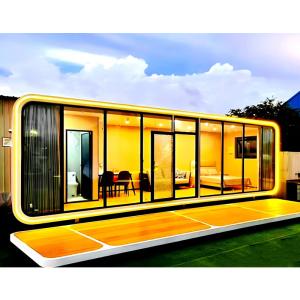 China Modern 20FT 40FT Apple Cabin House with Bathroom Cabinet Stylish Mobile Prefab House factory