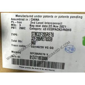 China Microcontroller MCU IC STM32F205RET6 FLASH 64-LQFP Package Surface Mount on sale