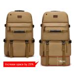 Retro Large Capacity Outdoor Travel Bags Mens Canvas Laptop Backpack 56-77 Litre