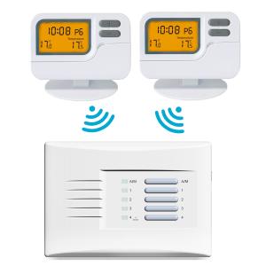 China CE Wireless Room Thermostat Weekly Programmable Multi Zone Thermostat Pack factory