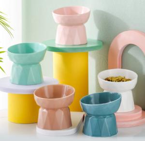 China ABS Pet Feeder Elevated Cat Dishes For Food Water factory