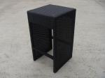 Outdoor Garden Resin Wicker Bar Set , Brown Black Bar Furniture