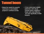 High strength Excavator tunnel boom short boom excavator long reach arm for