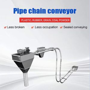 Custom-made fully enclosed pipeline chain conveyor industrial tubular conveyor,
