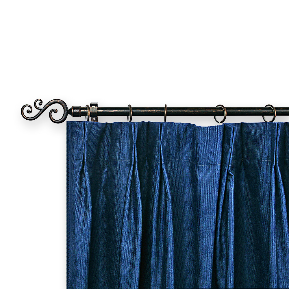 Cross Section Circular Shower Tension Curtain Rod Finials 25mm Simple Style