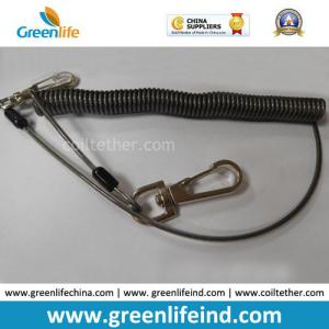 China Top Quality Safety Lanyard Holder Black Spiral Coil Leash Rope factory