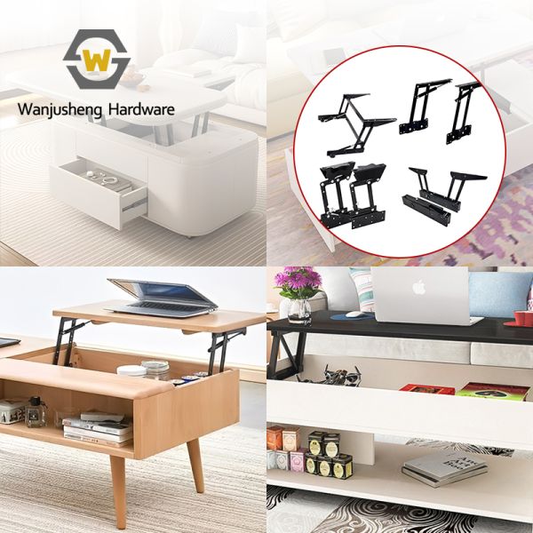Multifunctional Coffee Table Lifter Foldable with Damping Hardware Lifting Bracket for Small Space Storage Side Table