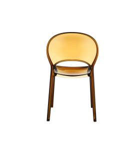 China Ergonomic Coloured Acrylic Chairs Splash Color Dining Chairs Set factory