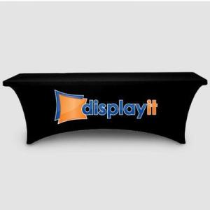 China 8 Feet Stretch Trade Show Tablecloths Full Colors Printed Decorative factory