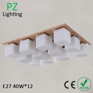 China 2014 hot sell wood ceiling lamp square ceiling lighting with remote control made in China factory