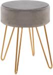 Elegant Lifestyle Velvet Footrest Stool Round Side Table 275 Pounds Simplicity