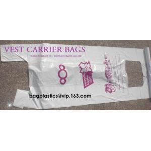 BIO Biodegradable Pre-Printed Thank You Retail Bags,Green Plastic T-shirt