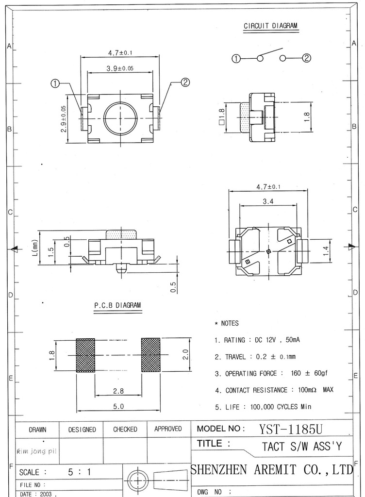 Smt Tact Switch