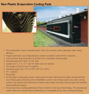 China Chicken House Cooling Pad Greenhouse poultry fan Thailand's largest supplier factory