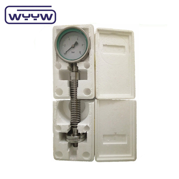 Bottom Connection 60mm Dial Gauge Diaphragm Aluminum Material