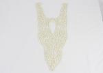 Off White Cotton Floral Embroidered Lace Appliques For Lady Dress Gown Backside