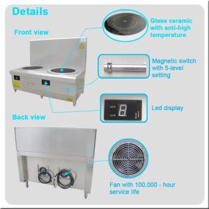 China Double burner induction soup stove for commercial restaurant factory