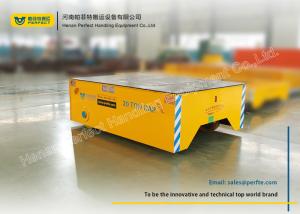 China Foundry Plant Material Handling Trolley / Motorized Rail Cart On Epoxy Flooring factory