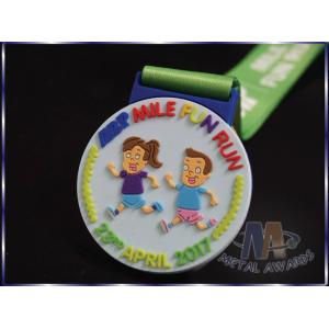 Personalized Childrens Plastic Medals , Fun Run Medals Non Enamel