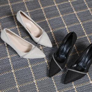 China Leather Women High Heel Pumps , Stiletto Slip On Heels For Party OEM factory