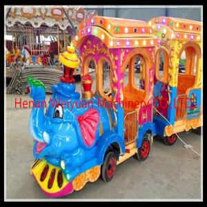 China fair ground rides electric train ride trackless elephant train on sale