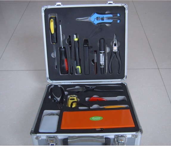 China FTTH emergency fiber optic construction tools kit/fiber optic fusion splicing tool kit factory