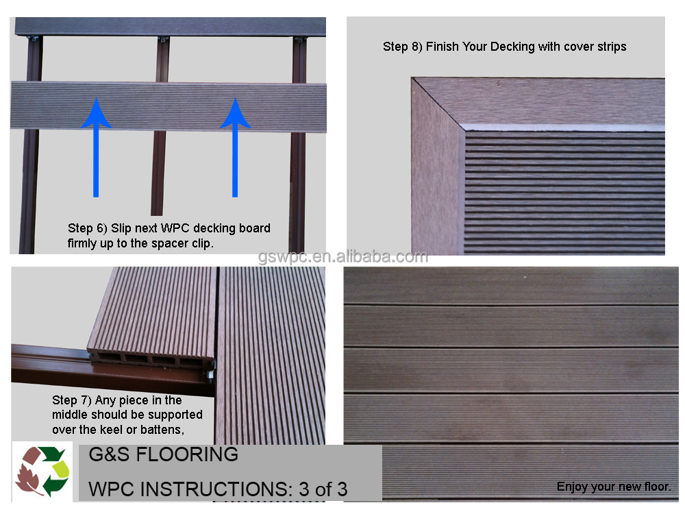 Swimming Pool Wpc Decking Tiles Waterproof Flooring Solid Core Composite Decking
