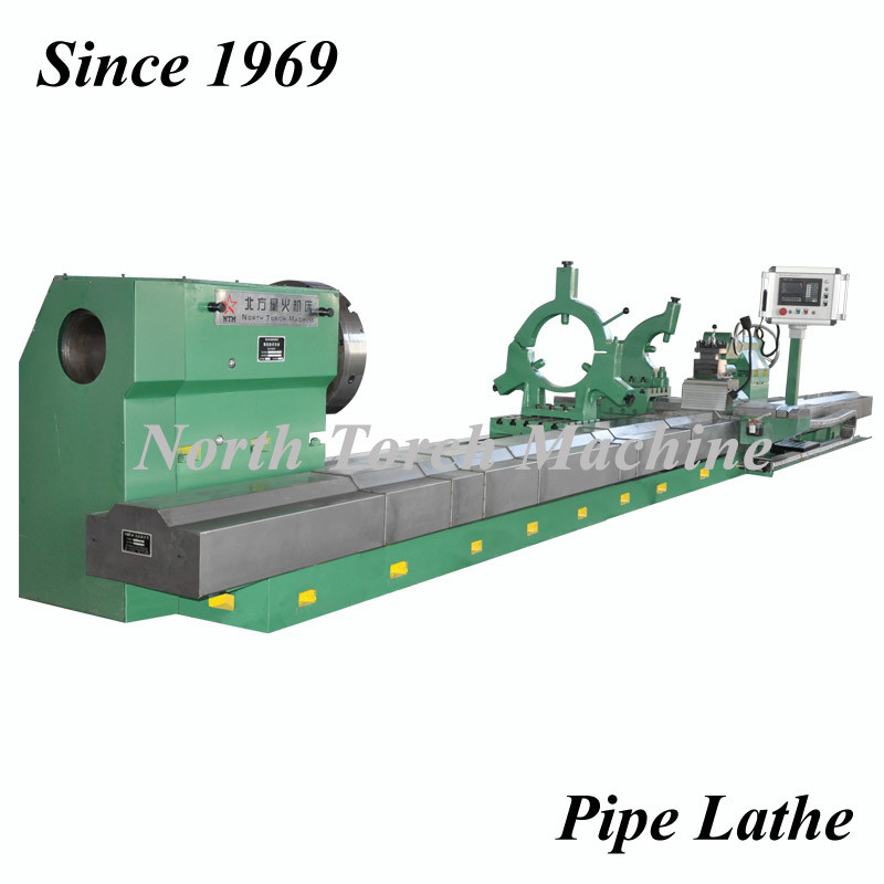 China Durable Pipe Threading Lathe , Cnc Metal Lathe Intelligent Control System factory