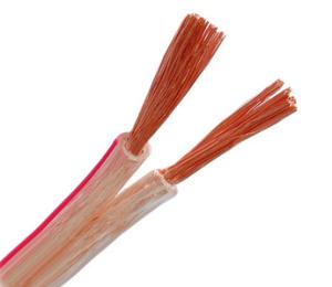 China Transparent Speaker Cable 2 × 1.50mm2 99.99% OFC Conductor for Audio System factory