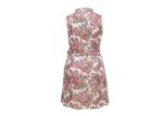 Beachwear Type Women'S Casual Dresses Polo Collar Dress With Long Belt
