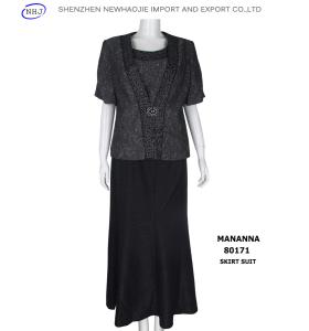 China Plus size long skirt black skirt suit factory
