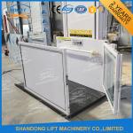 Hydraulic Vertical Wheelchair Platform Lift / Aluminum Alloy Patient Lifting